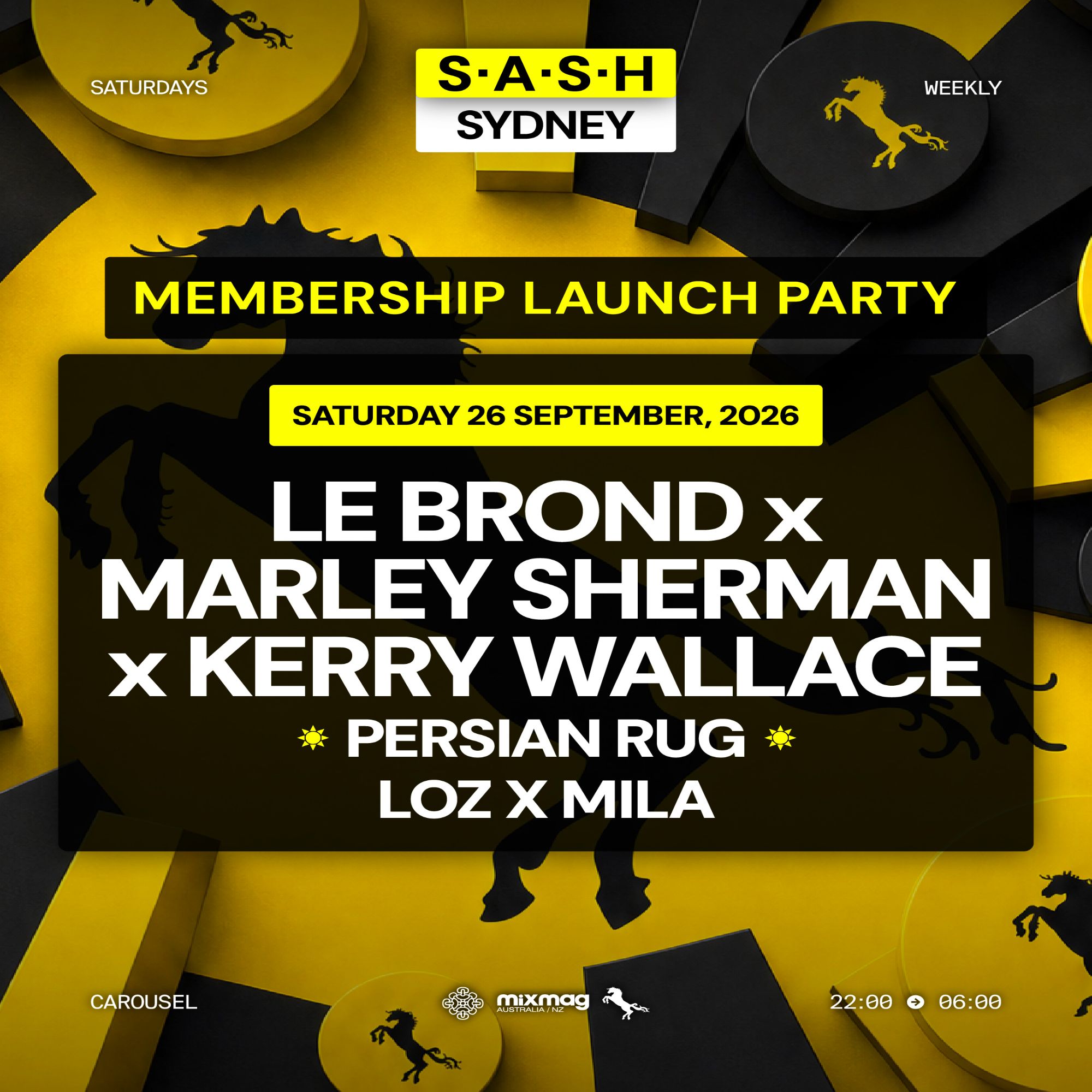 ★ S.A.S.H Sydney ★ Membership Launch Party ★ Saturday 26th September ★