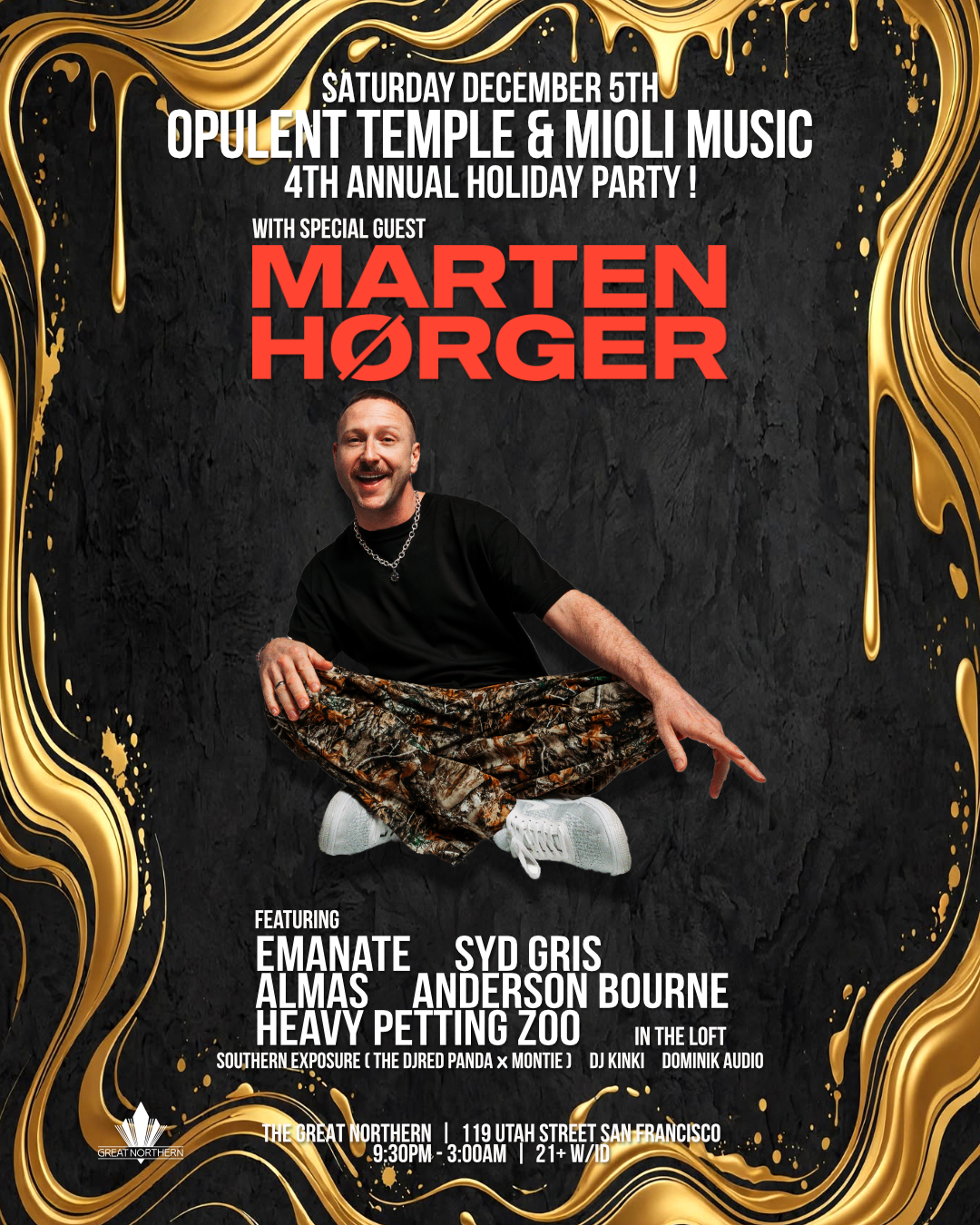 Opulent Temple & Mioli's 4th Annual Holiday Party with Marten Hørger