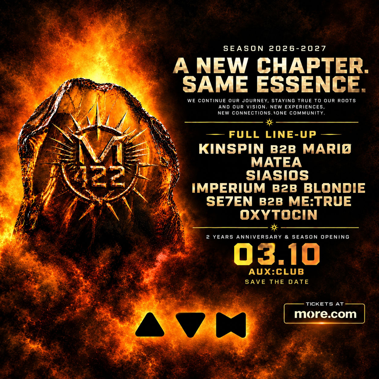 422:Mass Season Opening & 2 Years Anniversary
Saturday, 3 October — AUX Club