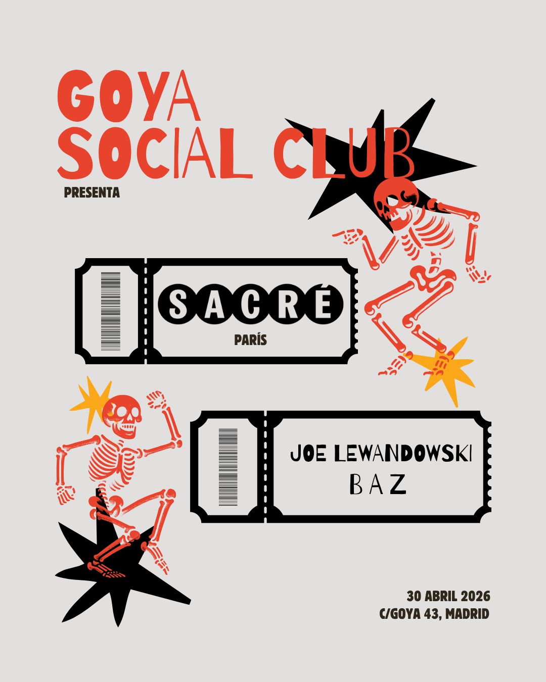 Sacré takes over Goya Social Club