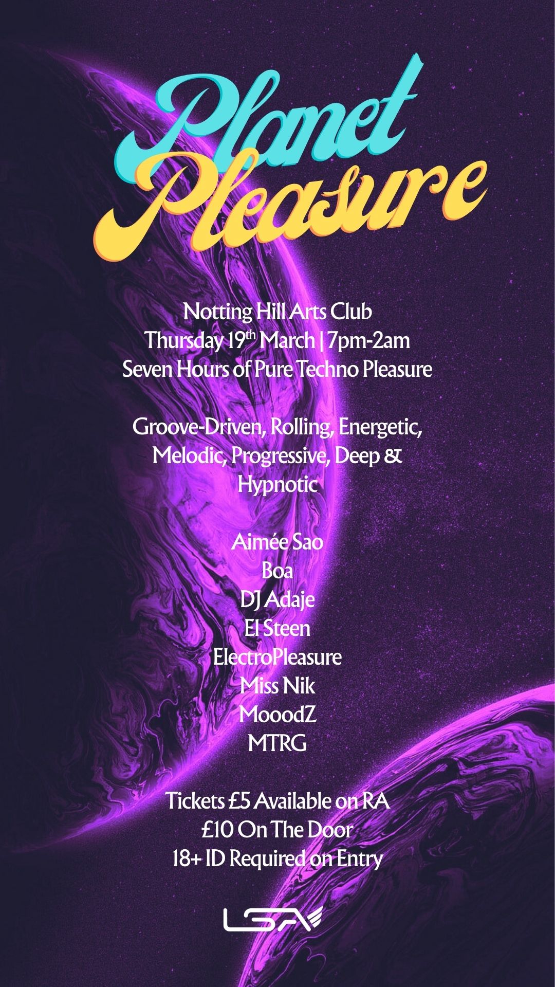 Planet Pleasure electronic club nights