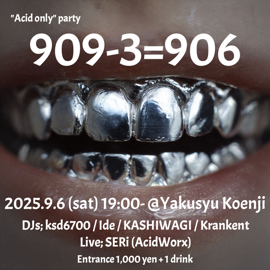 909-3=906 at Yakusyu Bar Kouenji, Tokyo