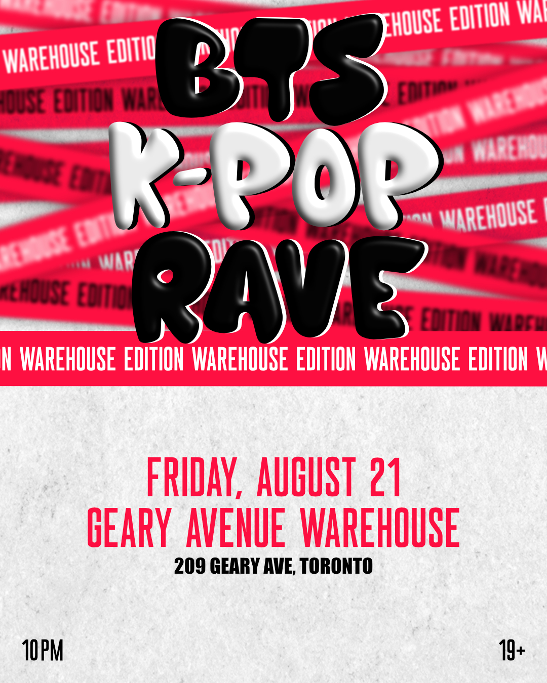 BTS K-pop Rave – Warehouse Edition