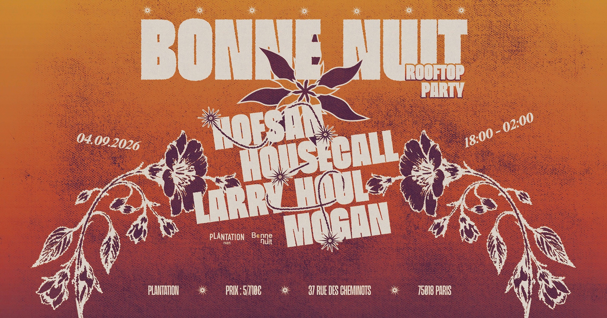 Affiche Bonne Nuit Rooftop Party
