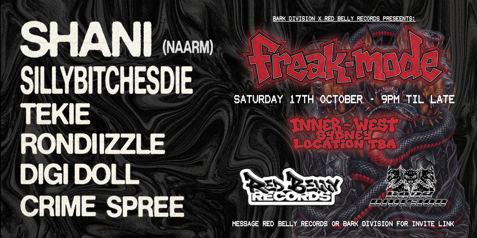 Freak-Mode presented By Red Belly Records x Bark Division