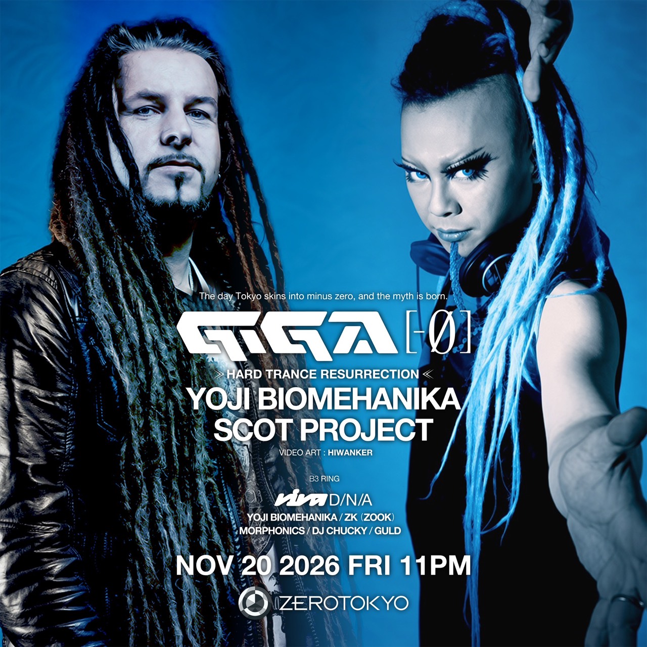 GIGA [-0] 'HARD TRANCE RESURRECTION' - Yoji Biomehanika / Scot Project - flyer