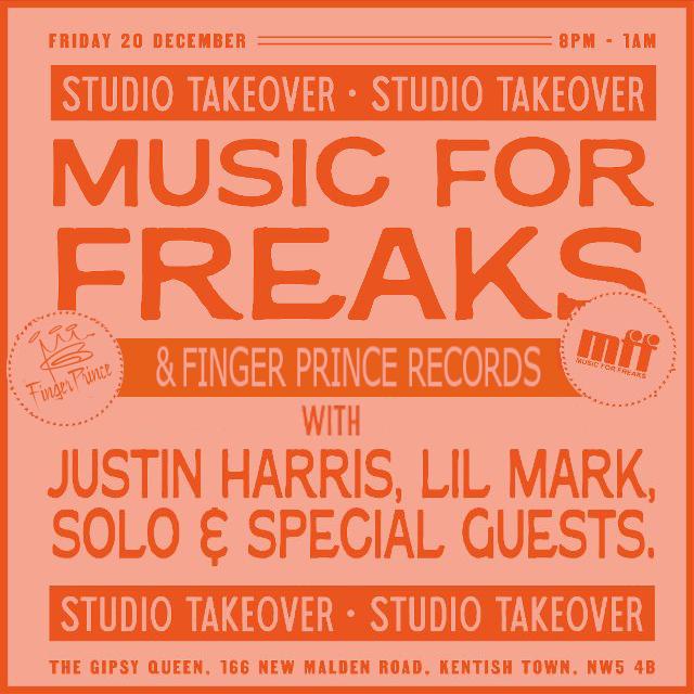 Music For Freaks & FingerPrince Recordings @ The Gypsy Queen, London flyer