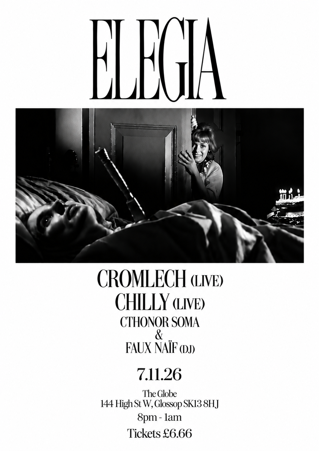Elegia VII: C r o m l e c h (live), Chilly (live), faux naïf & Cthonor Soma