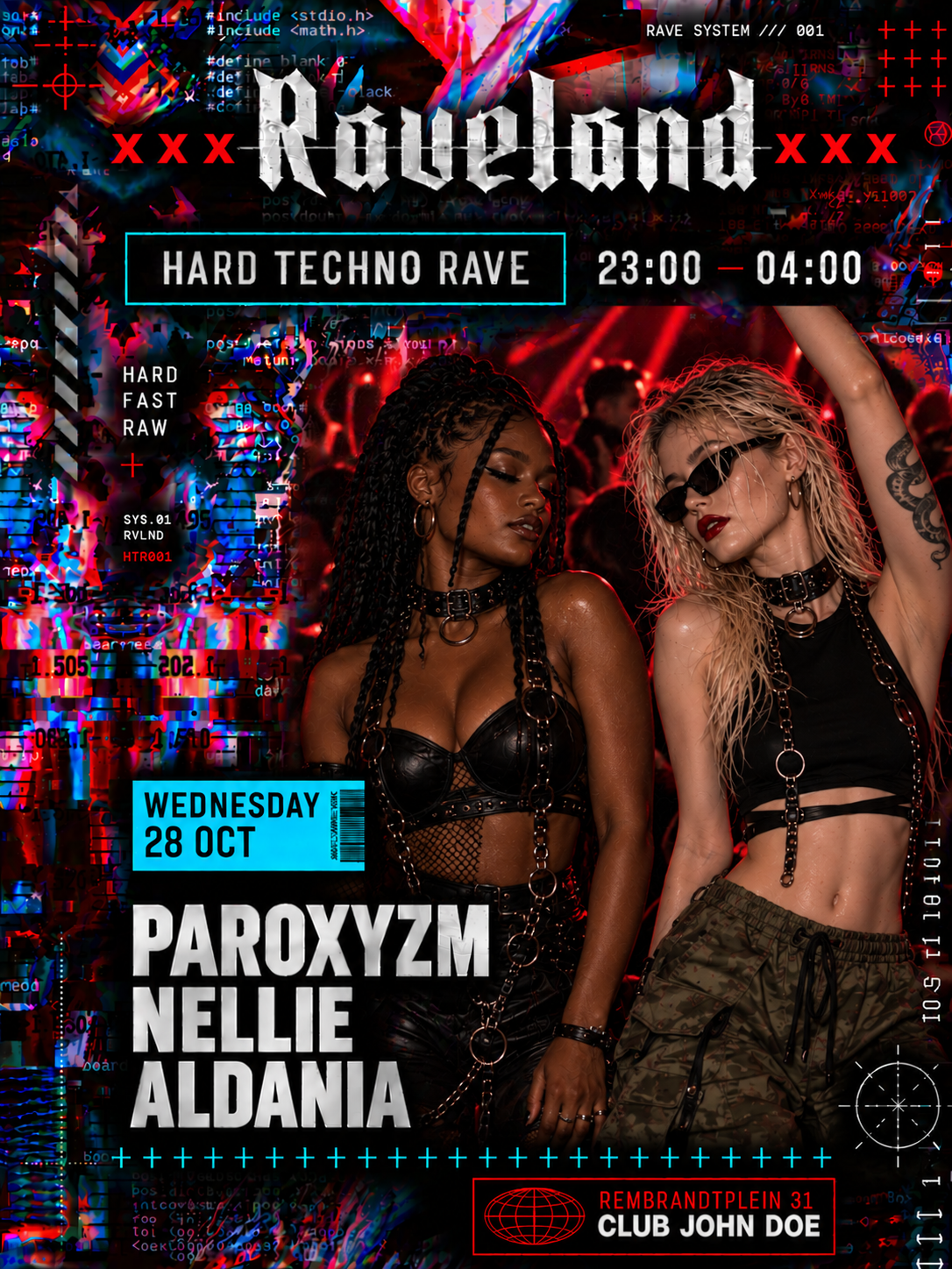 RAVELAND: Hard Techno Rave w/ Paroxyzm, NELLIE & Aldania