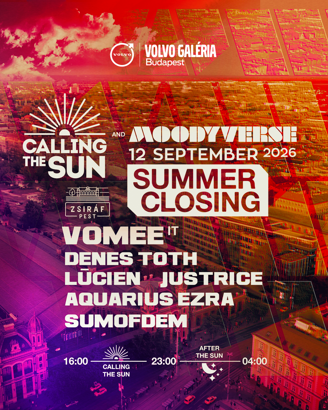 Calling The Sun with VOMEE (IT) - - Day&Night Open Air Party in downtown Budapest
