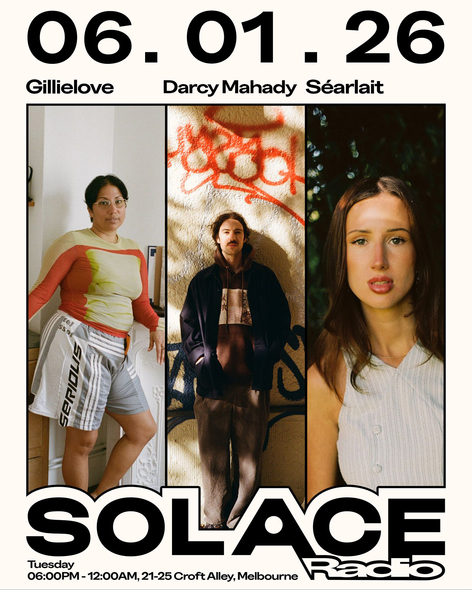 Solace Radio W/ Gillielove, Darcy Mahady, & Séarlait