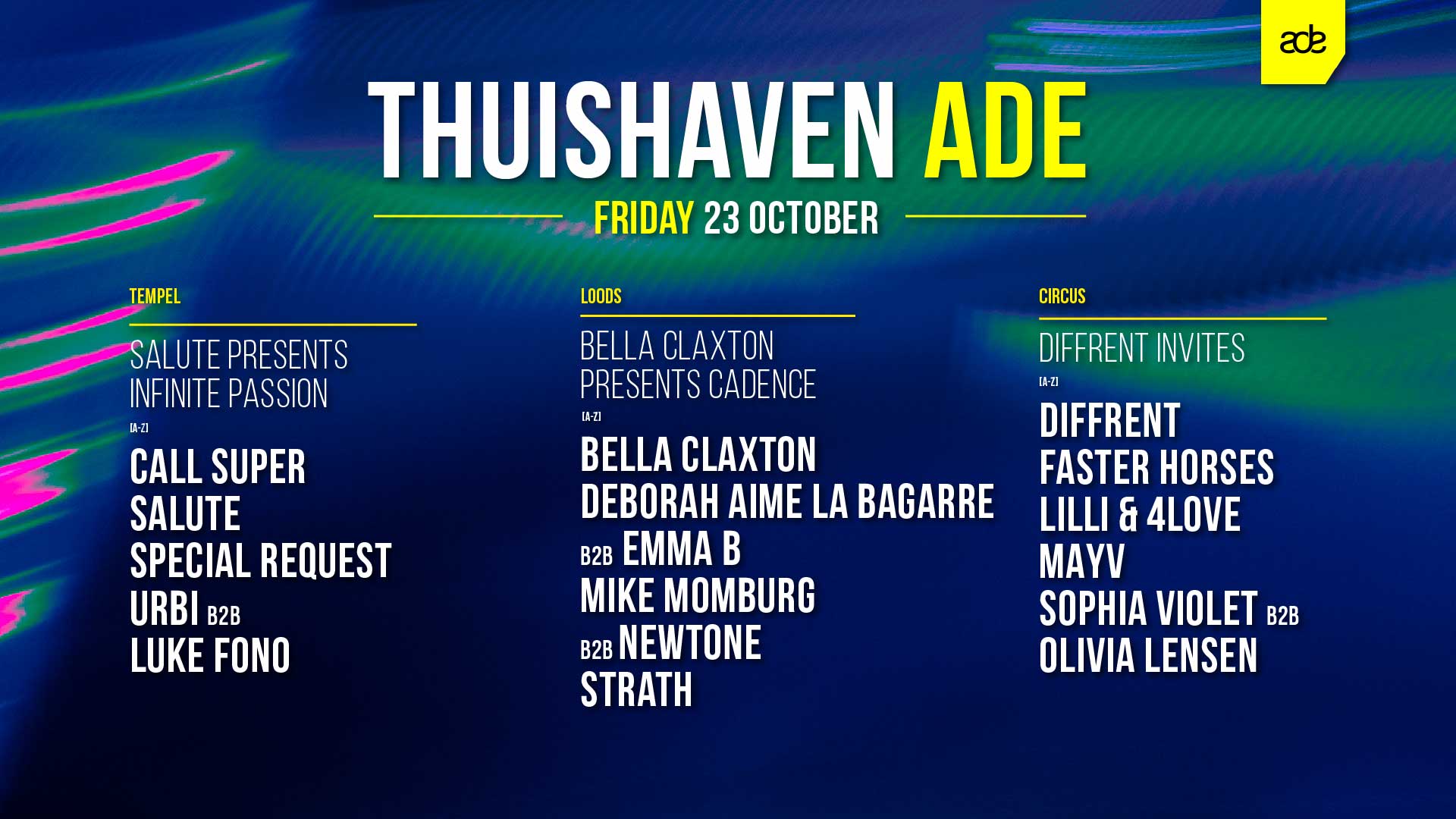 23 OCT - Friday Day with salute / Diffrent & Bella Claxton