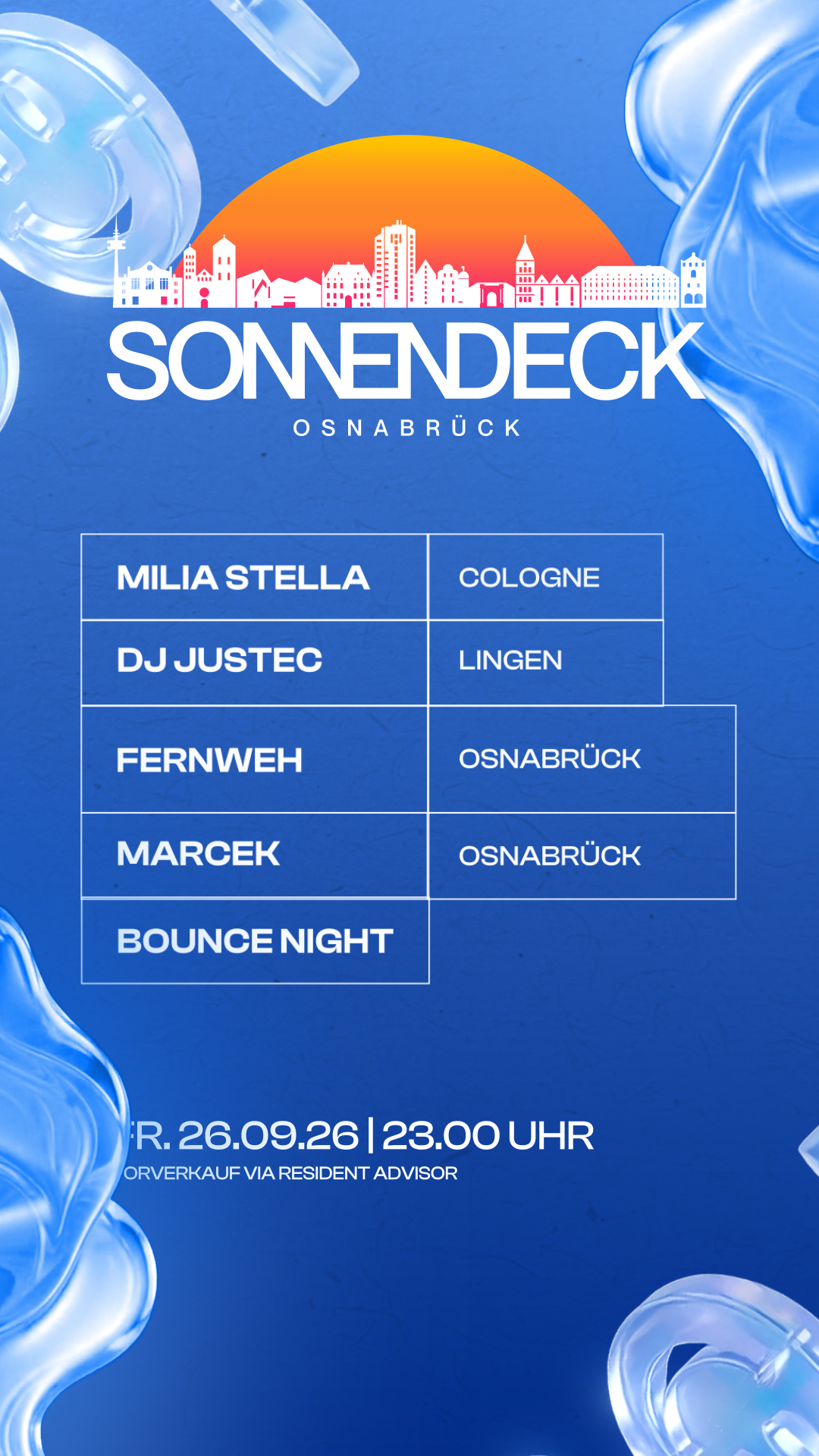 SONNENDECK BOUNCE NIGHT