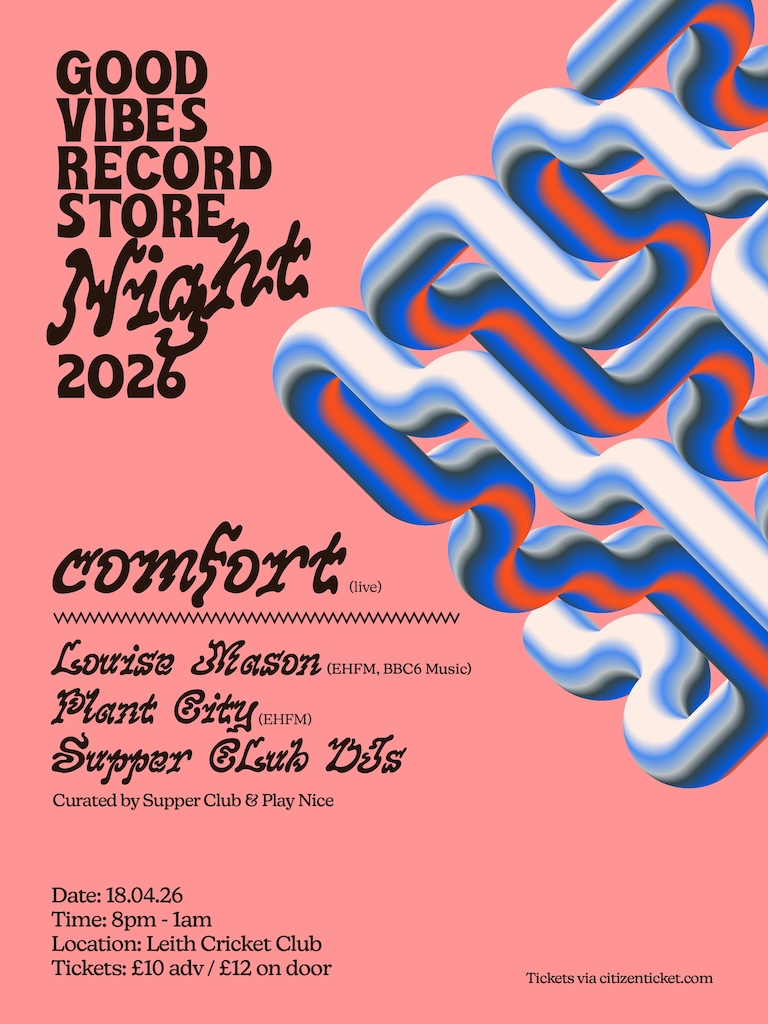 Good Vibes Record Store Night 2026 at Leith FAB Cricket Club