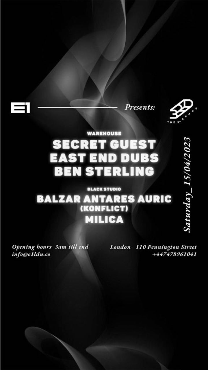 FRIDAY'S AFTER PARTY 3AM: Marco Carola, East End Dubs, Ben Sterling, Konflict & Milica