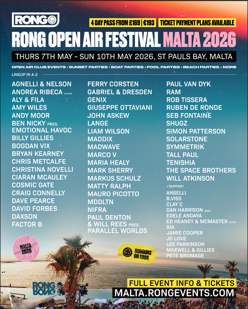 RONG Open Air Festival Malta 2026 in Malta