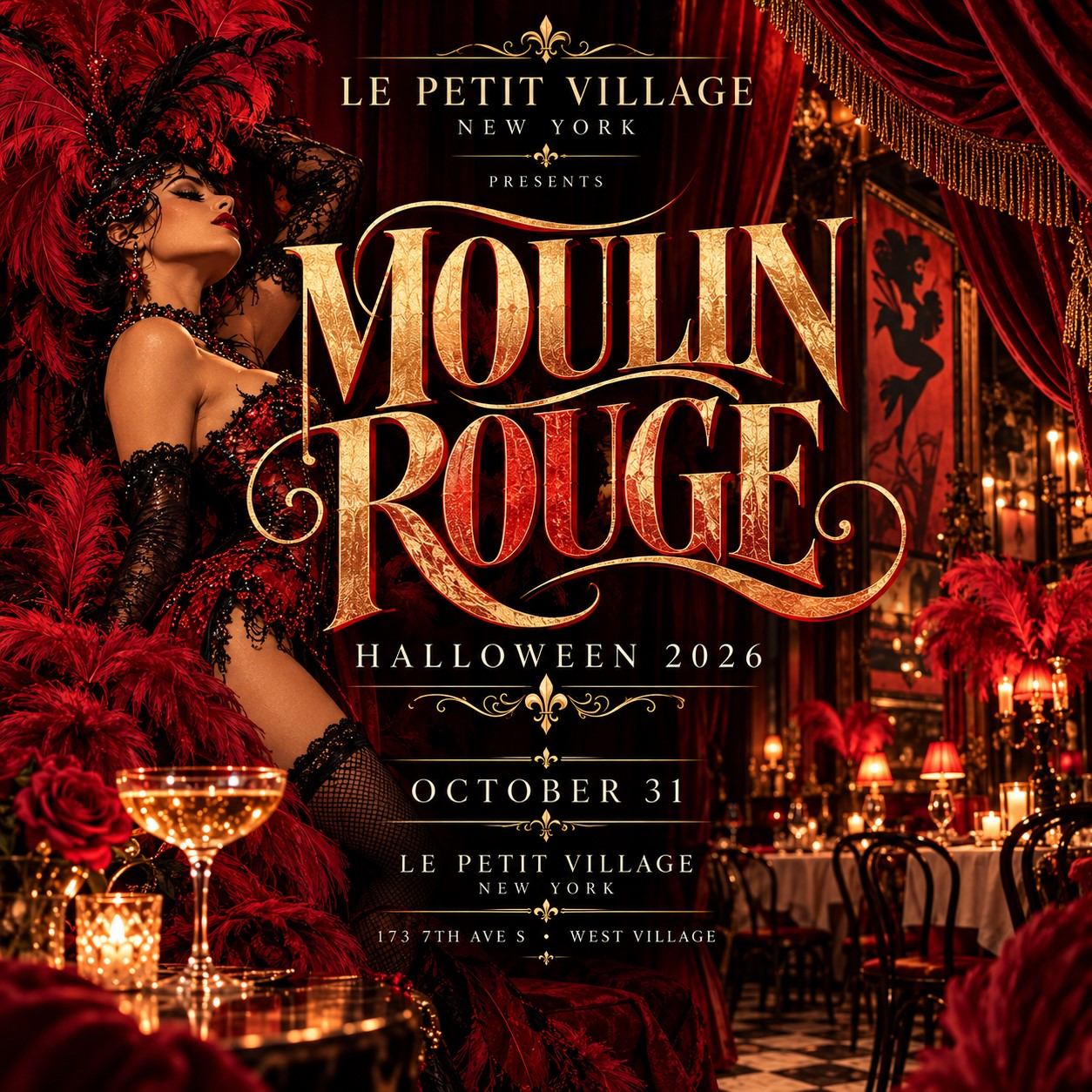 Moulin Rouge Halloween at Le Petit Village