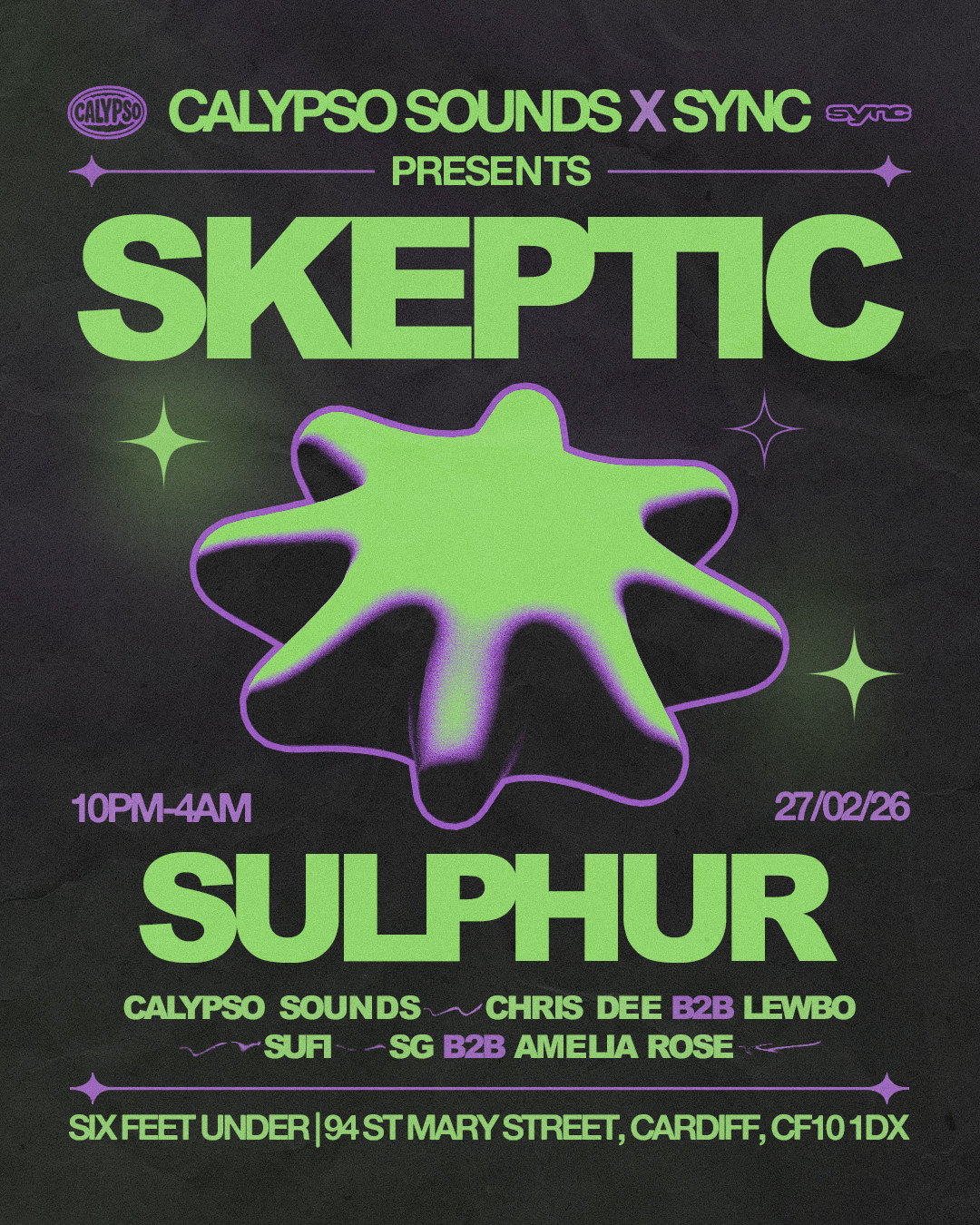 Calypso Sounds x SYNC presents... Skeptic, Sulphur & More