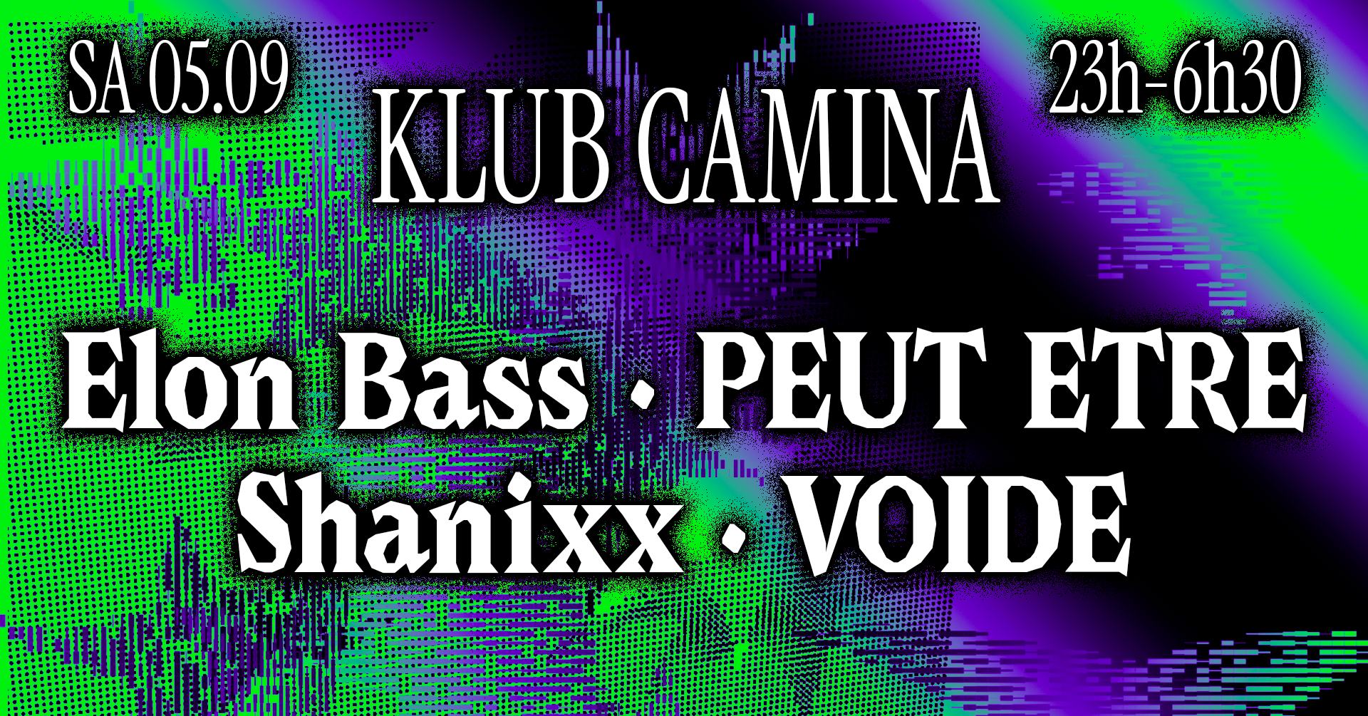 Affiche KC [Elon Bass • Shanixx • PEUT ETRE • VOIDE (aka Ambre & teinture-mère)]