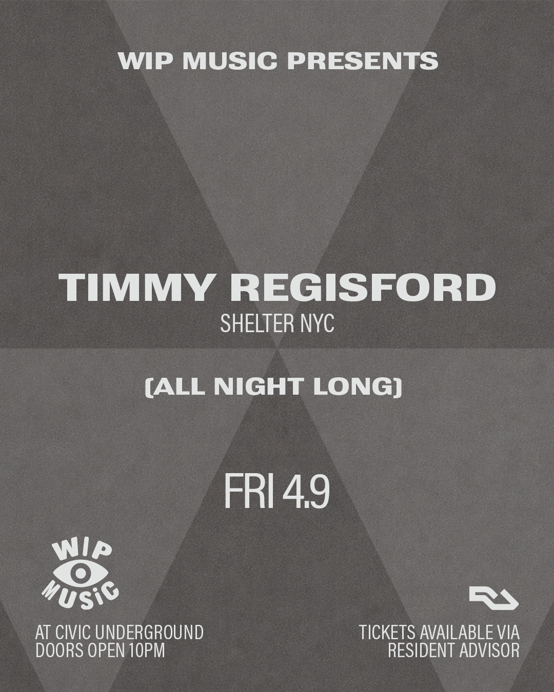 WIP Music presents. Timmy Regisford (Shelter NYC)