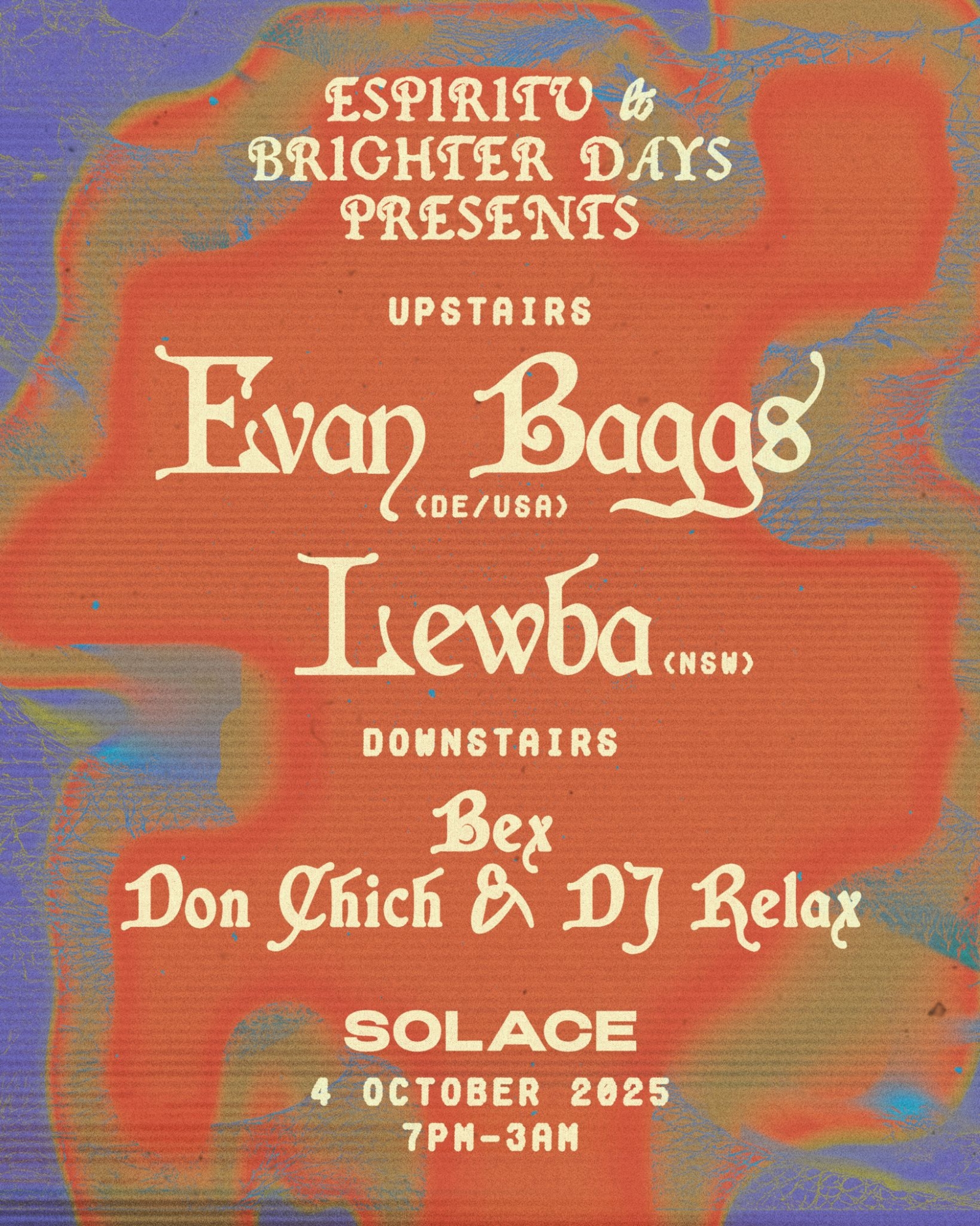 Espiritu & Brighter Days presents Evan Baggs (USA/DE)