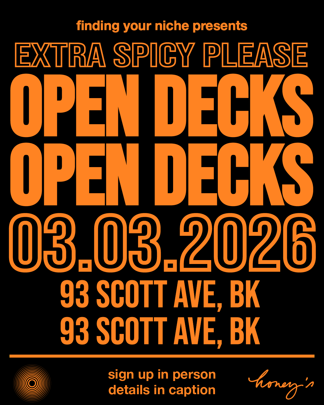EXTRA SPICY PLEASE Open Decks