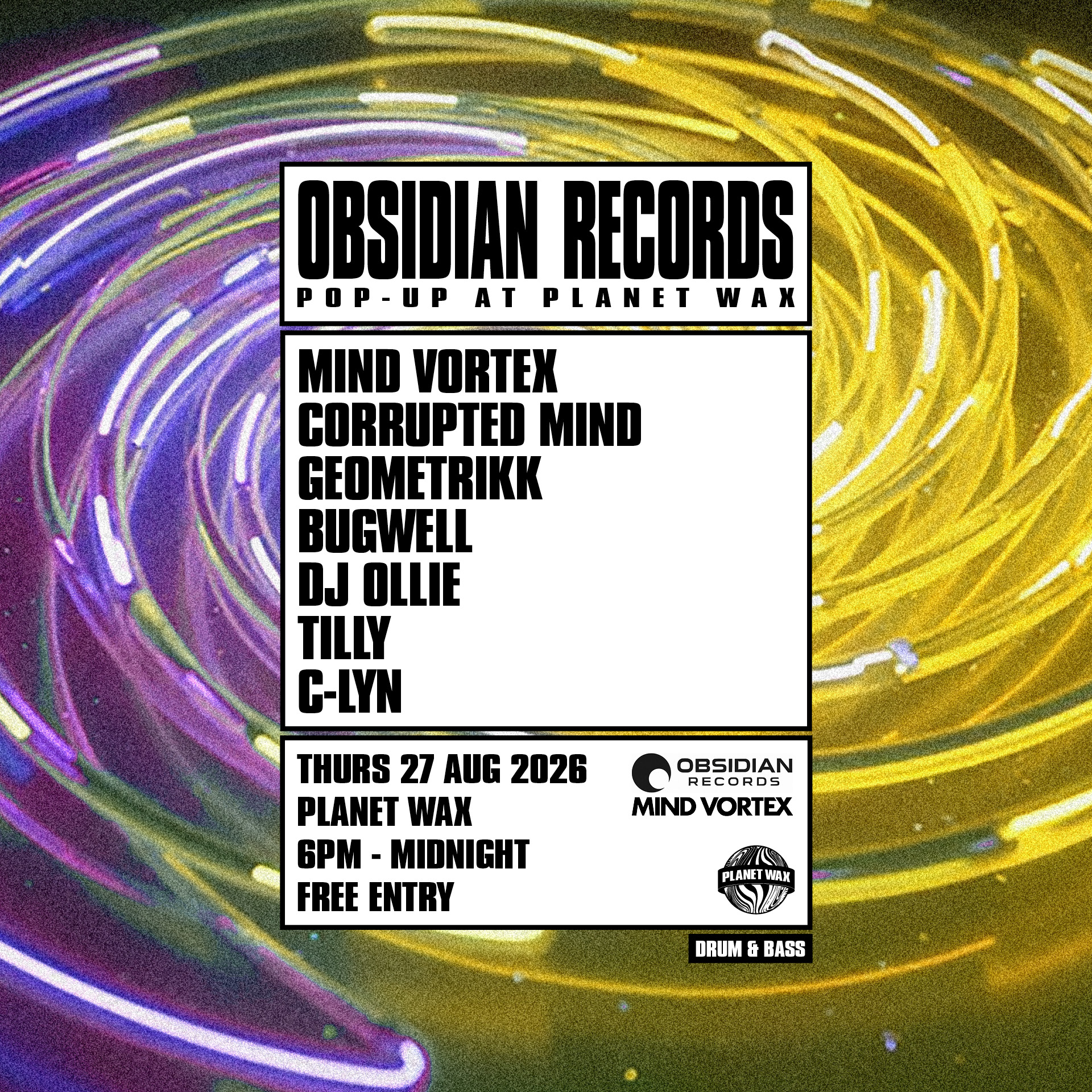 OBSIDIAN RECORDS: POP-UP - Planet Wax