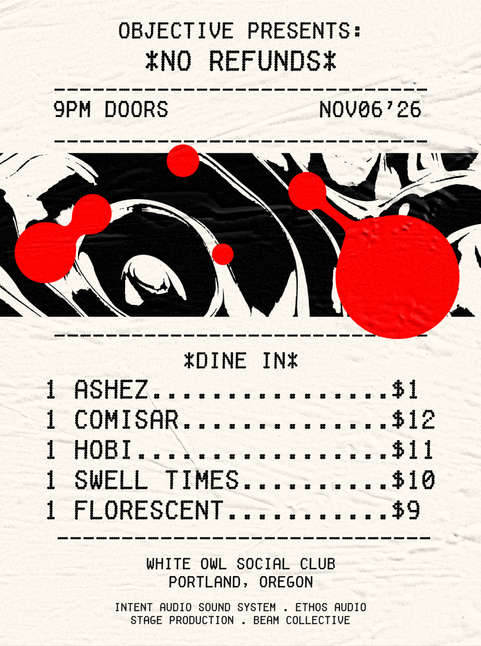 Objective presents: No Refunds