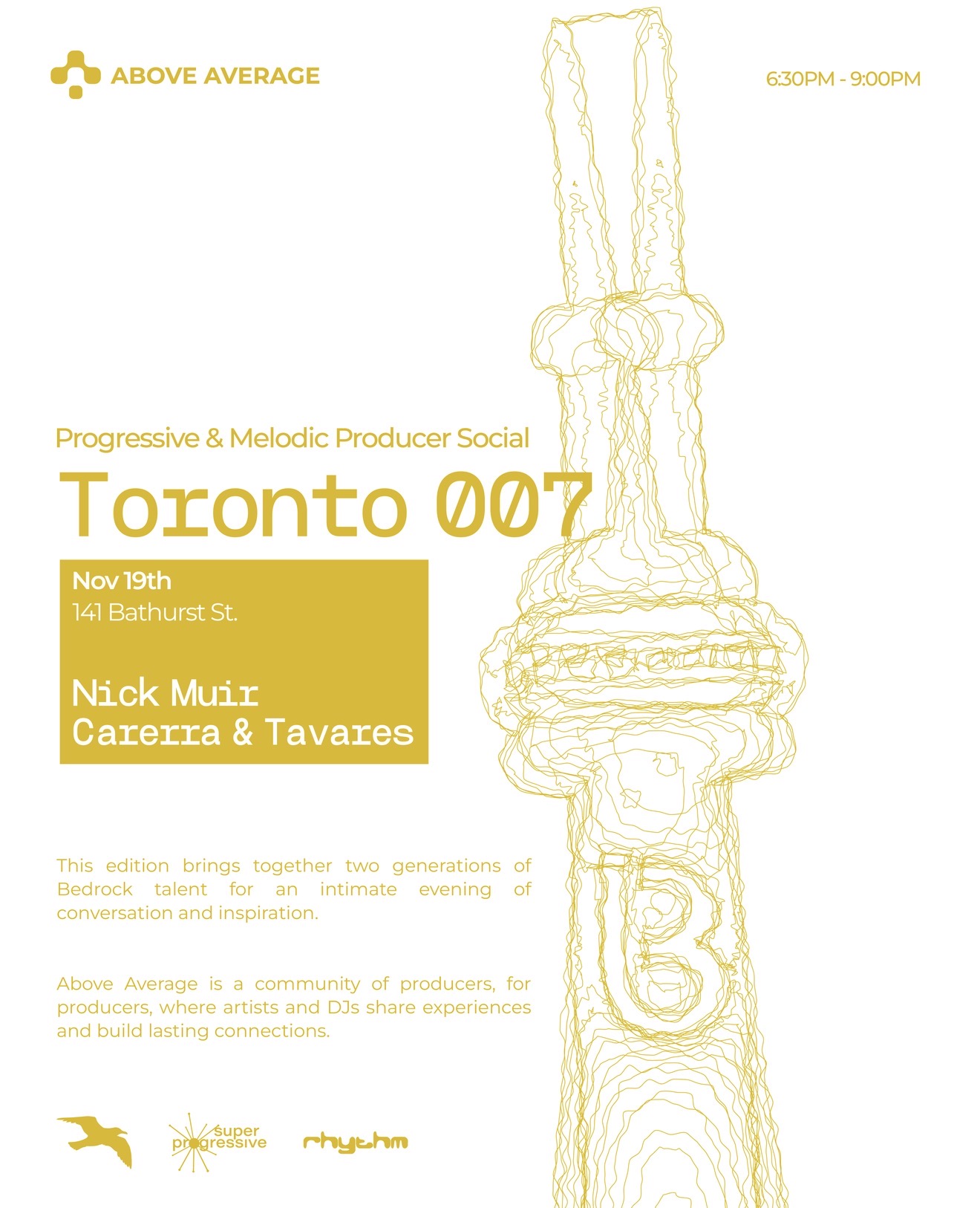ABOVE AVERAGE Toronto 007 - Nick Muir & Carerra & Tavares flyer