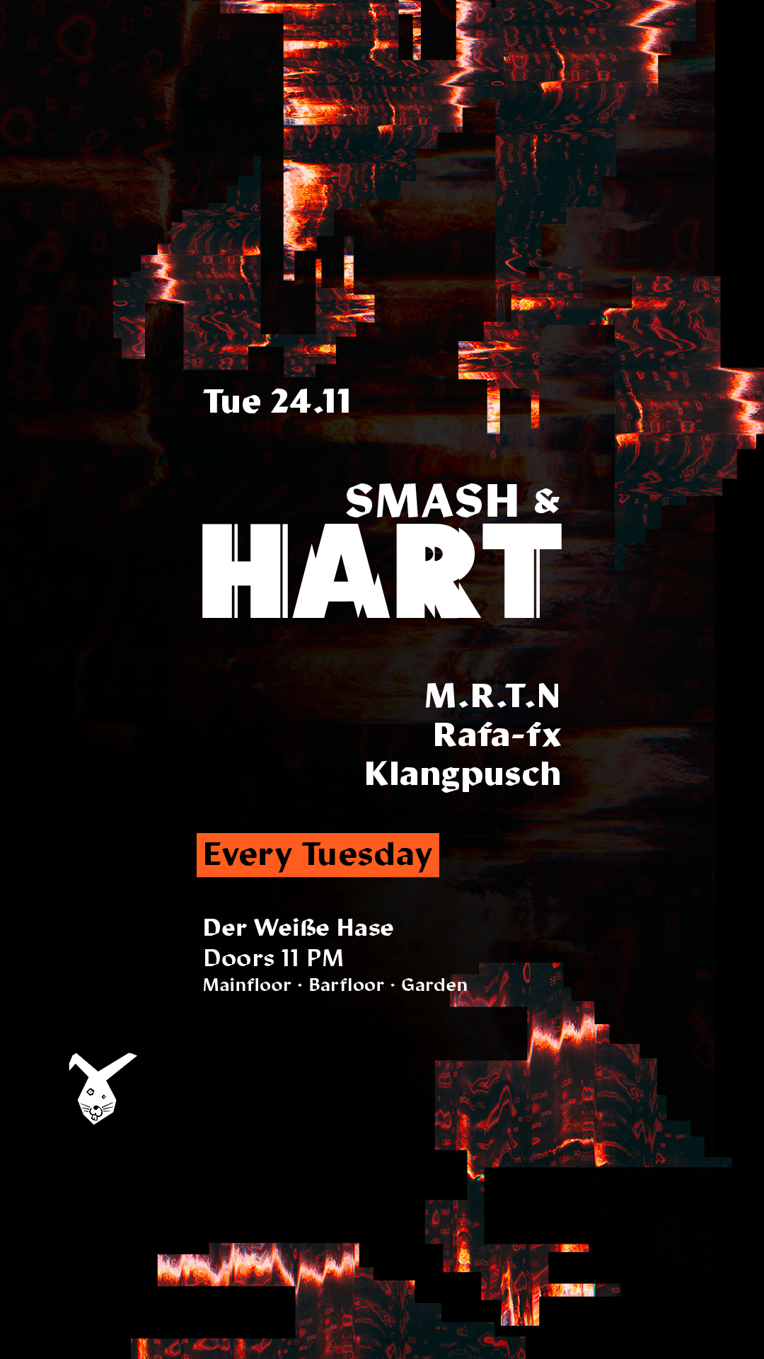 Smash & HART ◢◤ Tuesday Rave [free entry until midnight*]