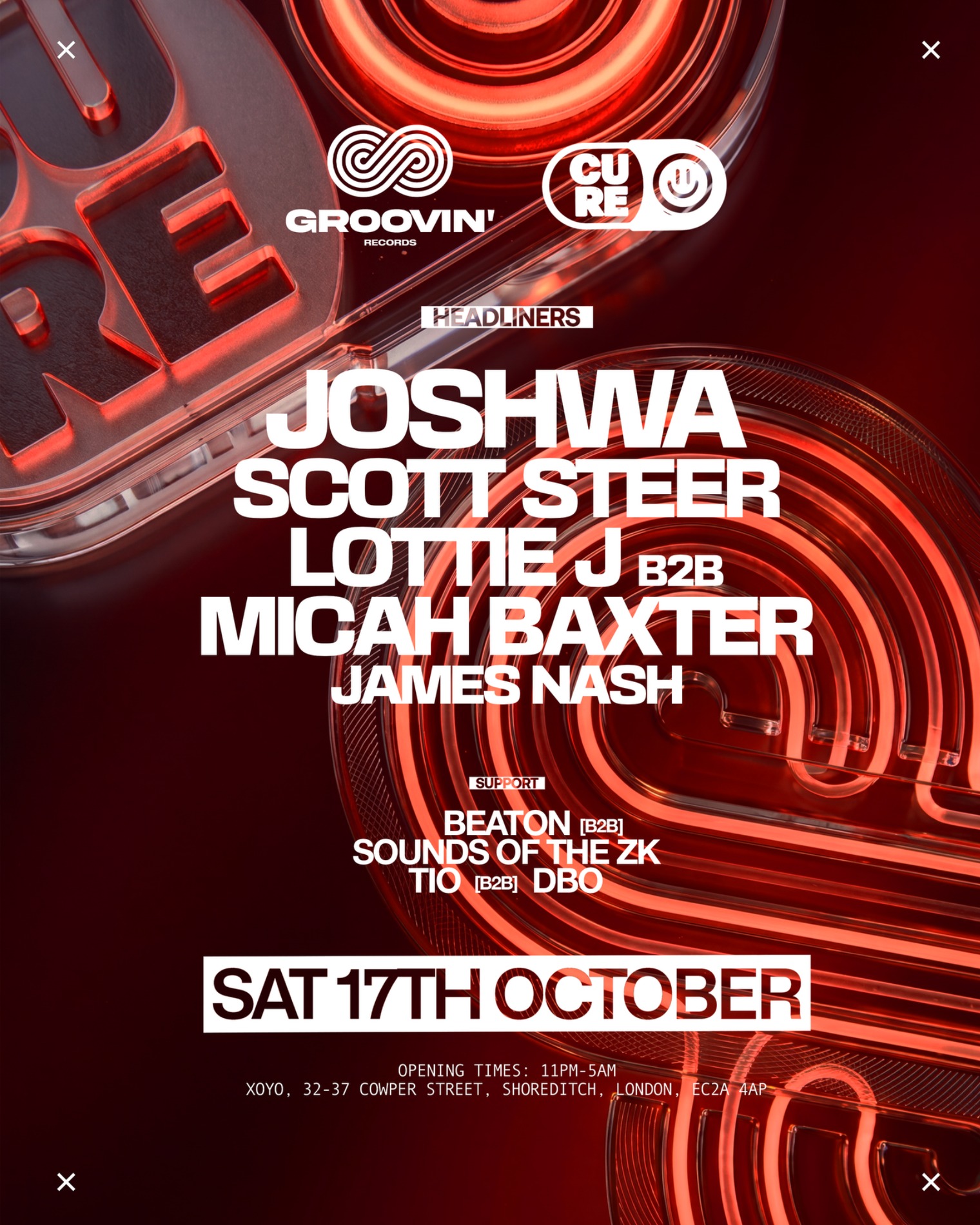 Groovin' x Cure || Joshwa, SCOTT STEER + more