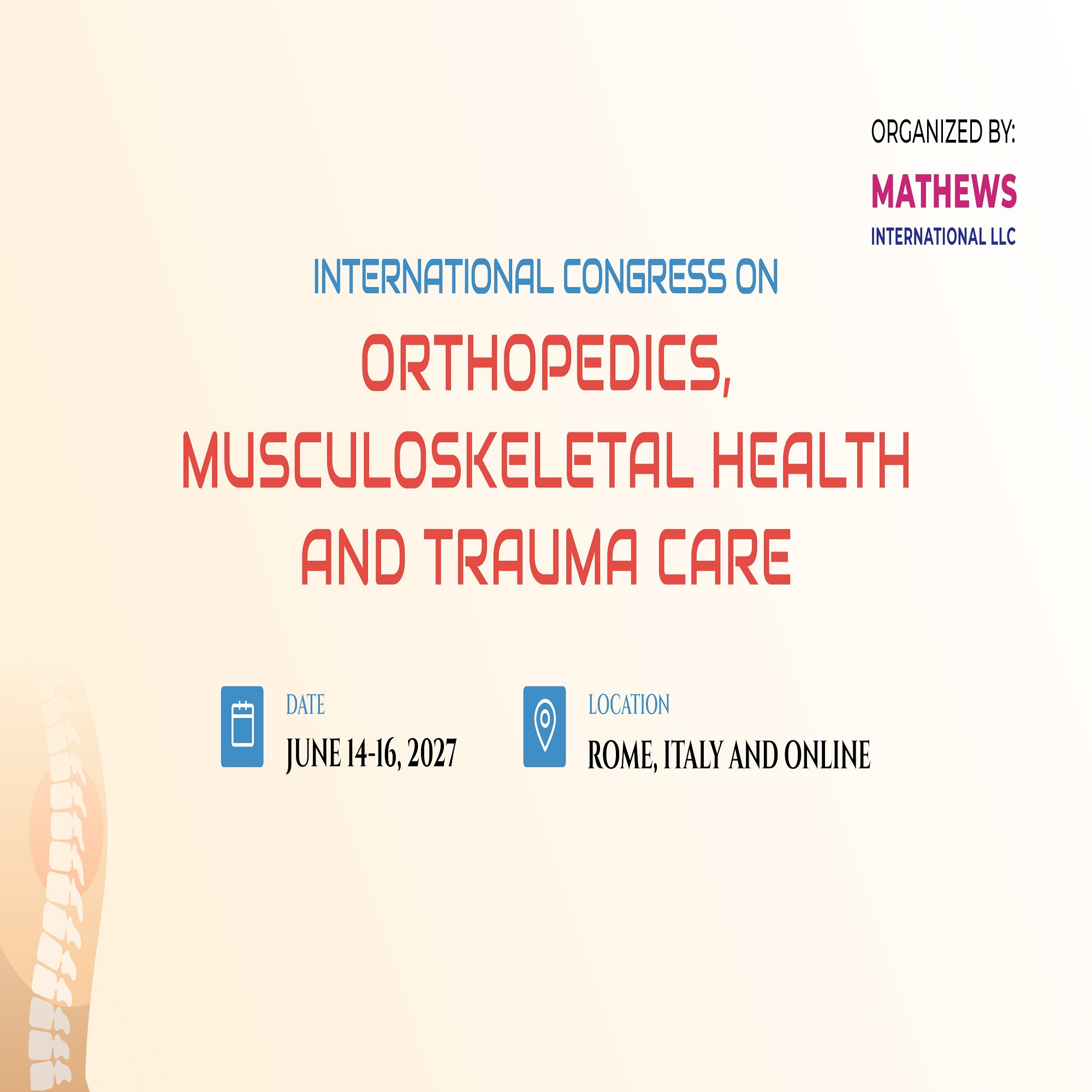 International Congress on Orthopedics, Musculoskeletal Health and Trauma Care