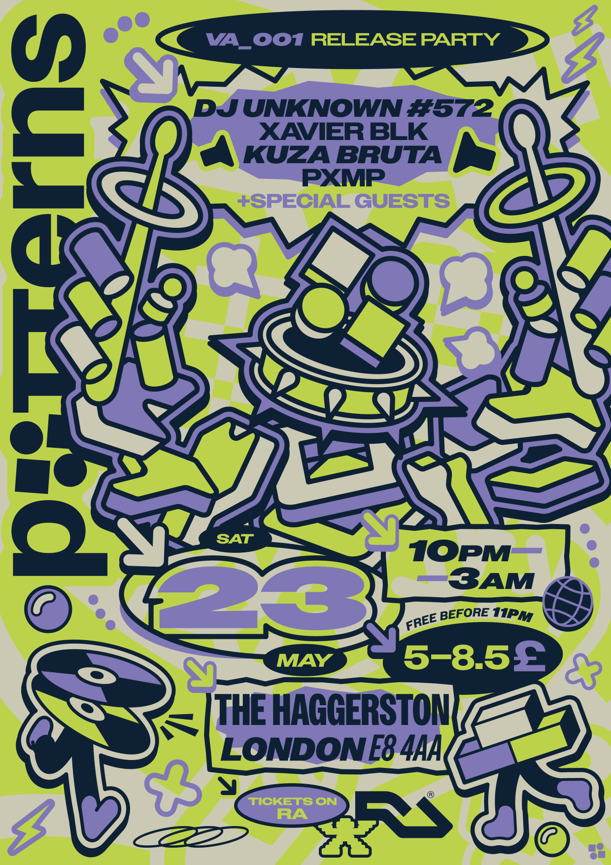 Patterns London: Label Release Party with Xavier BLK, DJ Unknown 572, Pxmp, Kuza Bruta