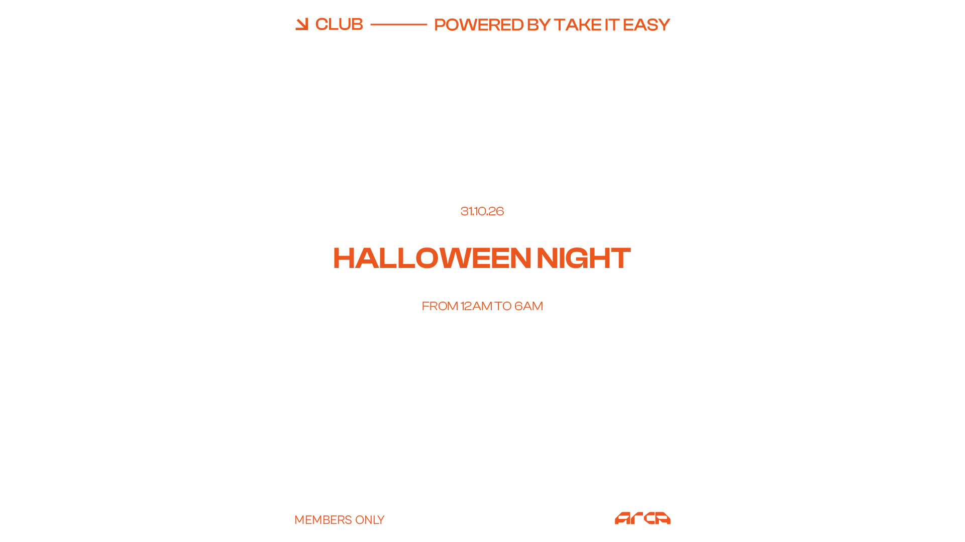 Take It Easy Halloween Night