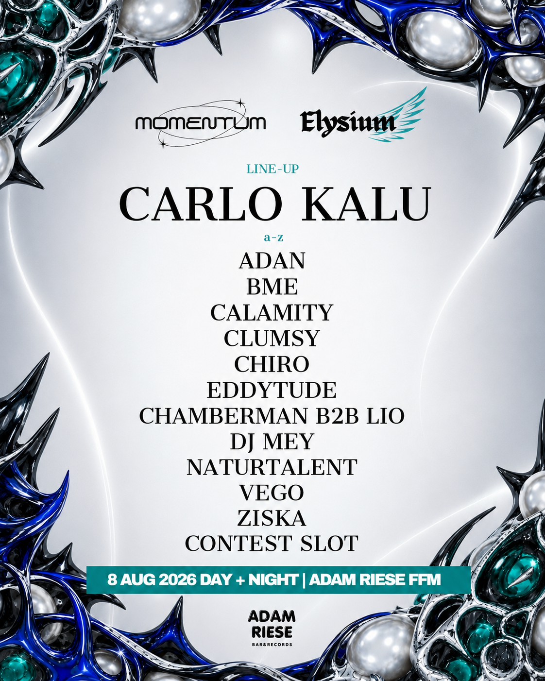 Elysium x Momentum. Day & Night with Outdoor + Indoor (Trance & Hard Techno)