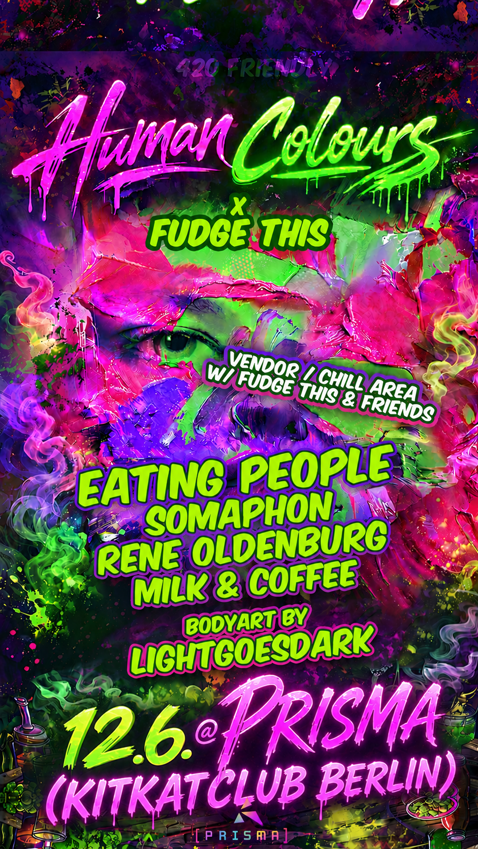 Human Colours „Green' with Eating People feat Bebetta & Somaphon at PRISMA & KitKat's Séparée