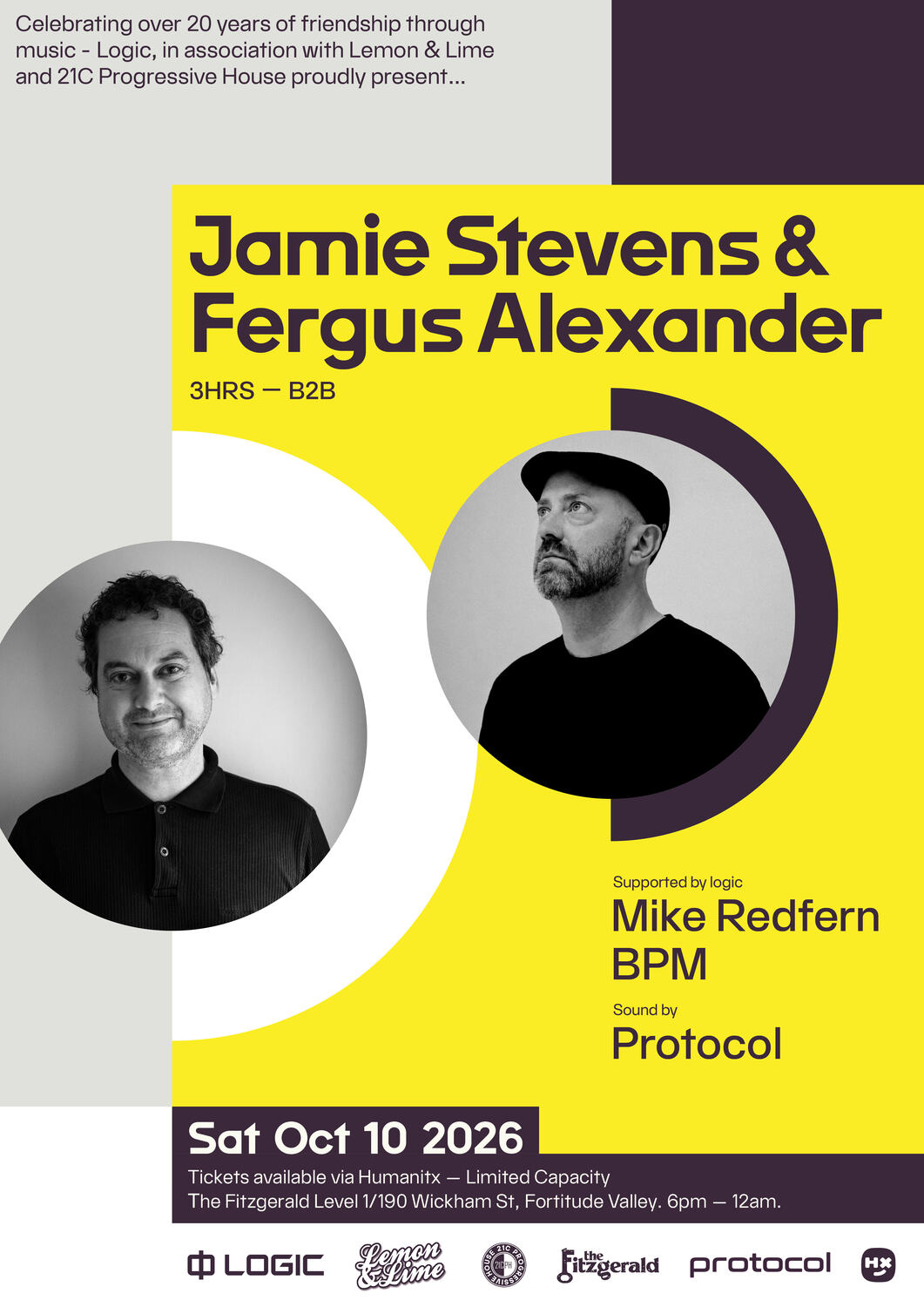 Logic presents - Jamie Stevens & Fergus Alexander - 3hr back to back