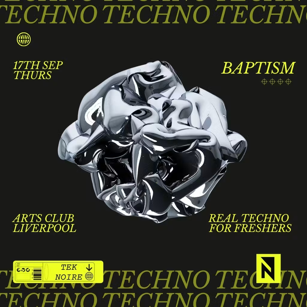 Tek Noire - BAPTISM at Arts Club, 90 Seel Street; Liverpool; L1 4BH; United Kingdom