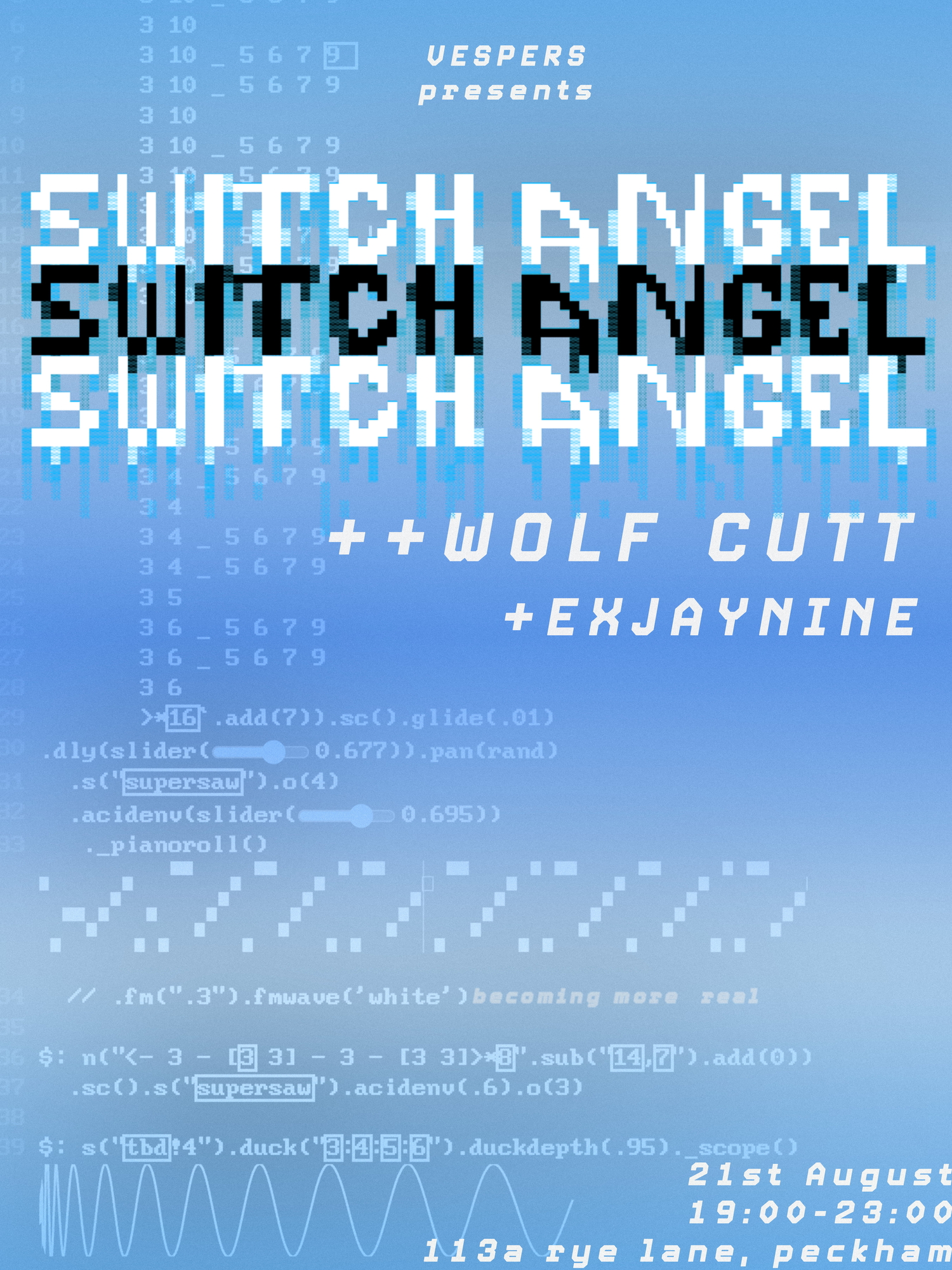 Vespers present: Switch Angel, Wolf Cutt, Exjaynine
