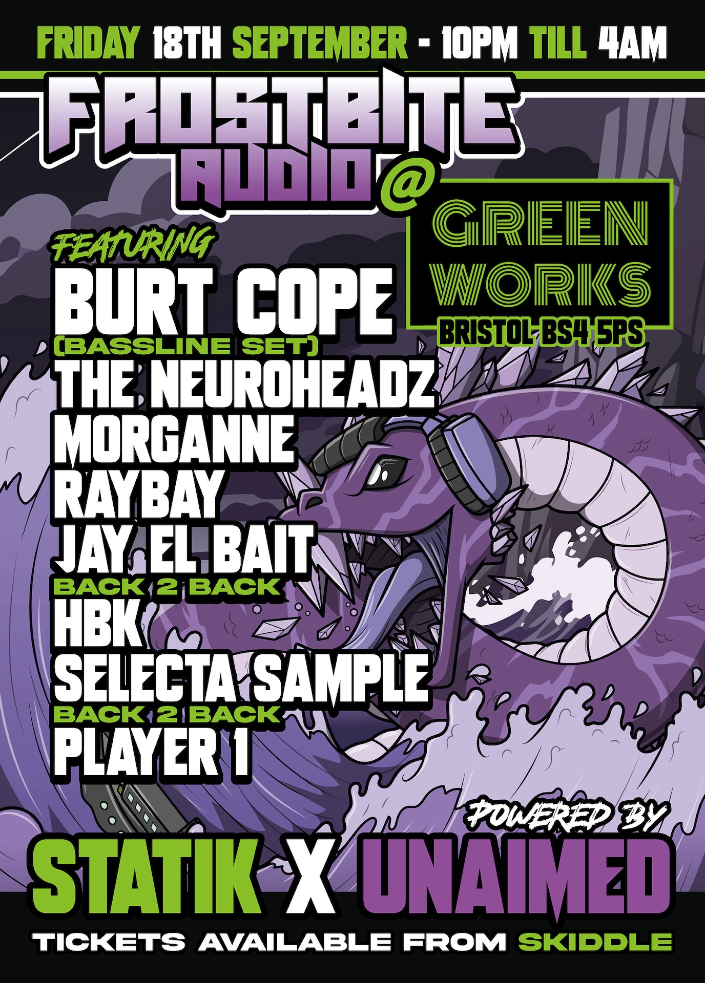 Frostbite Audio at Green Works, Bristol BS4 5PS