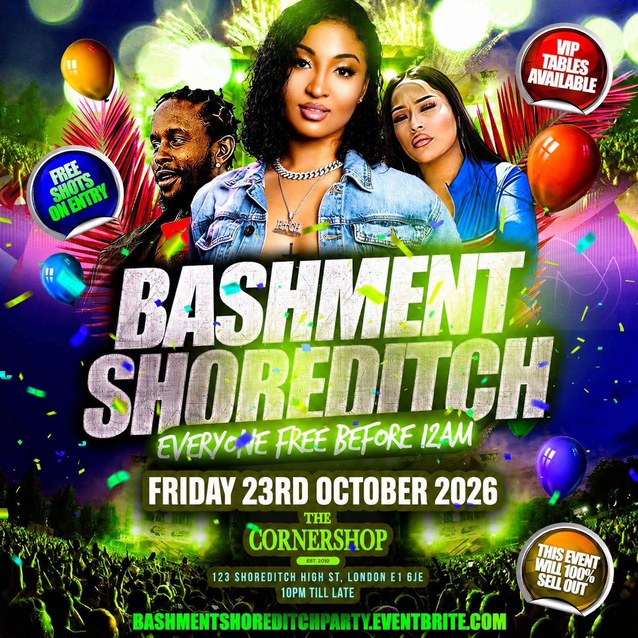 Bashment Shoreditch Party – Free Before Midnight - The Cornershop Bar