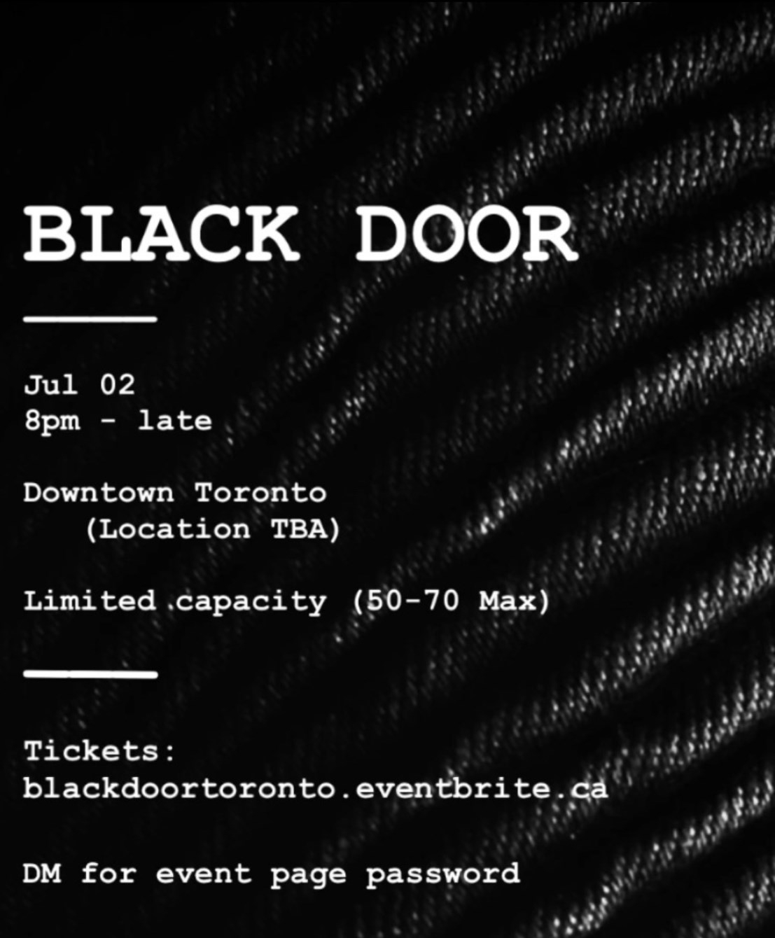 Black Door flyer