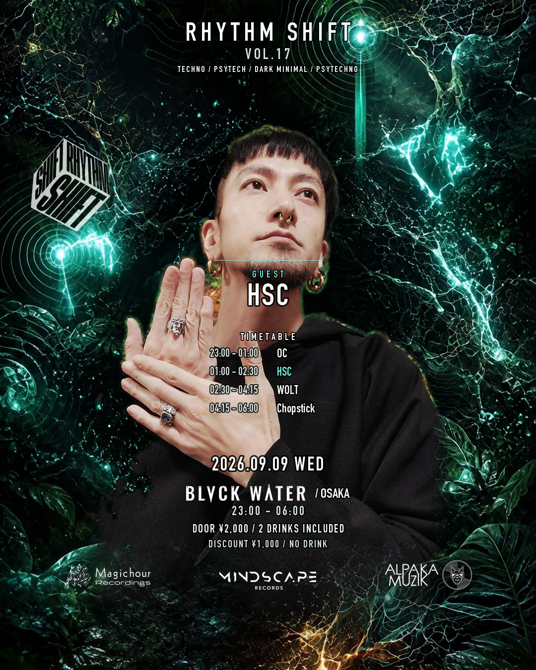 RHYTHM SHIFT Vol.17 - HSC at Blvck Water, Osaka