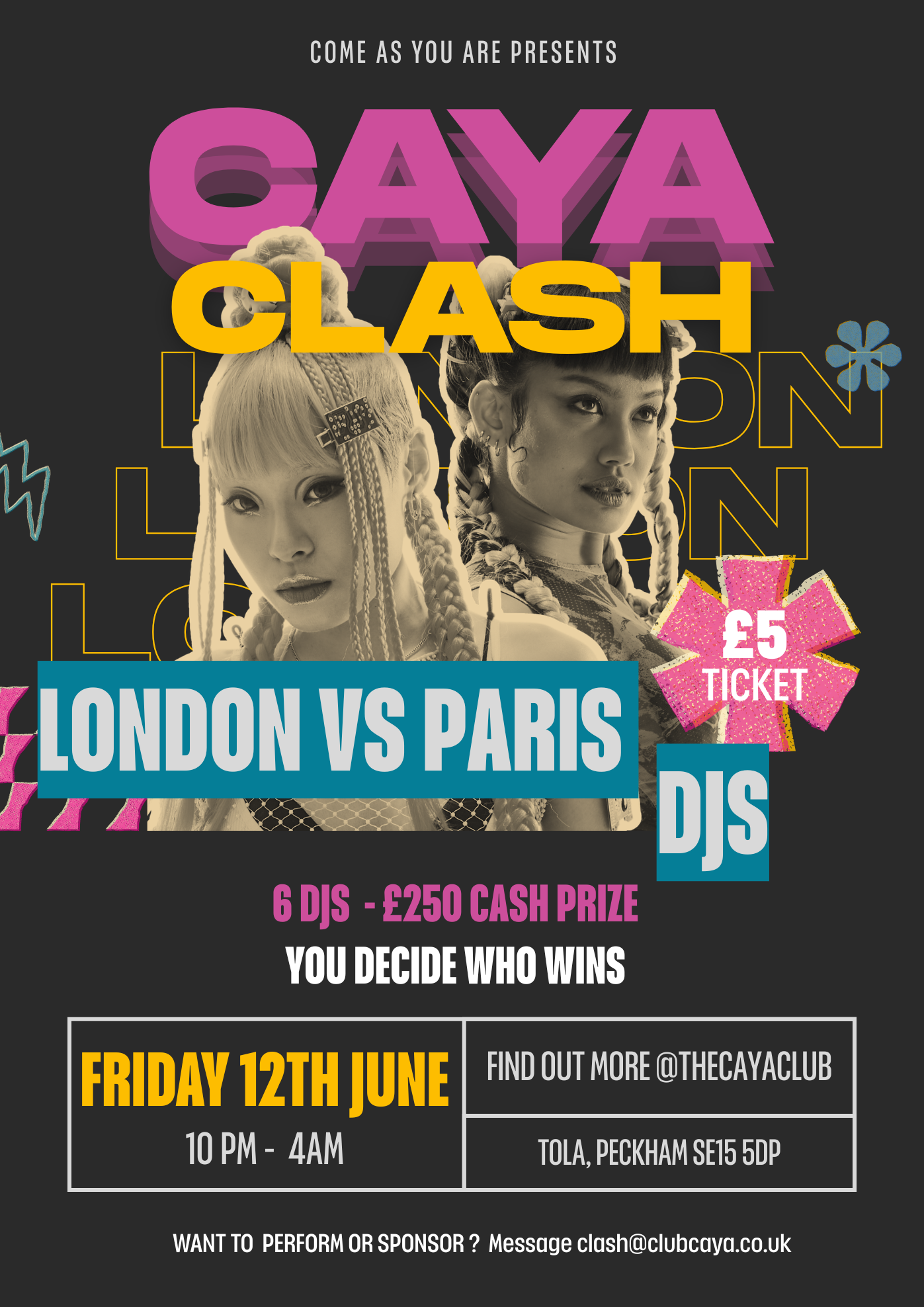 Caya Clash: London VS Paris DJs