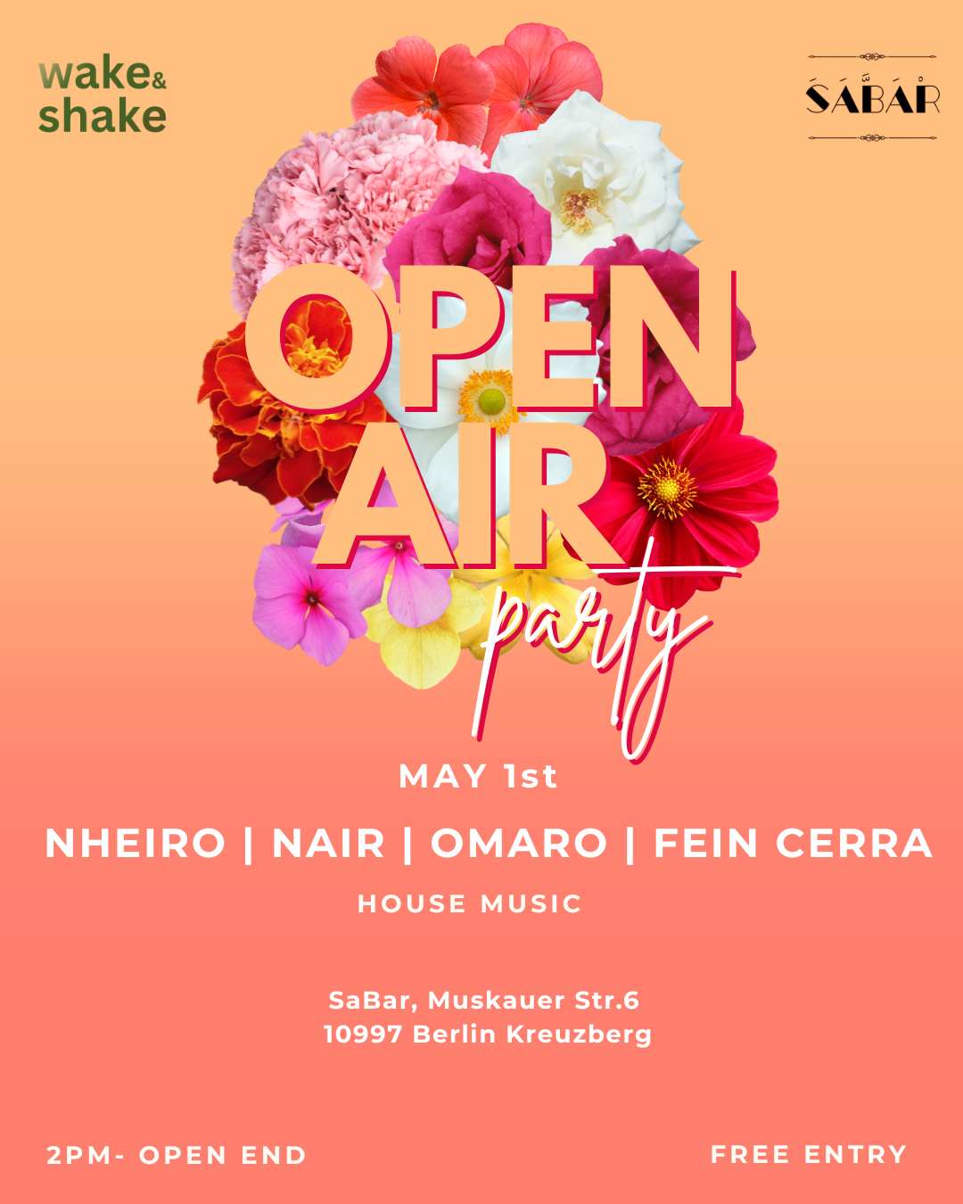 WAKE & SHAKE X Sabar - OPEN AIR PARTY