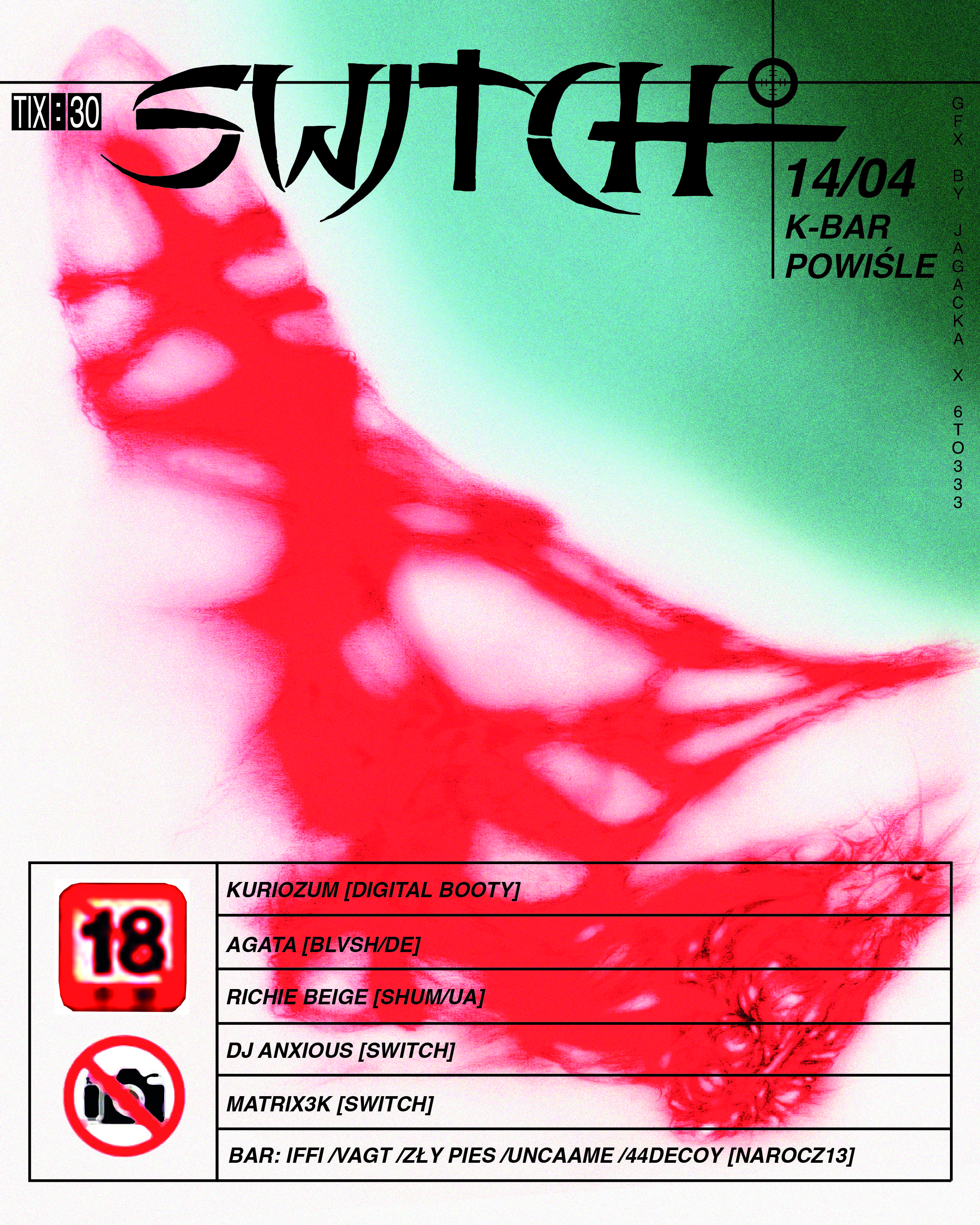 SWITCH - K-Bar Powiśle [14/04] at K-Bar Powiśle, Warsaw