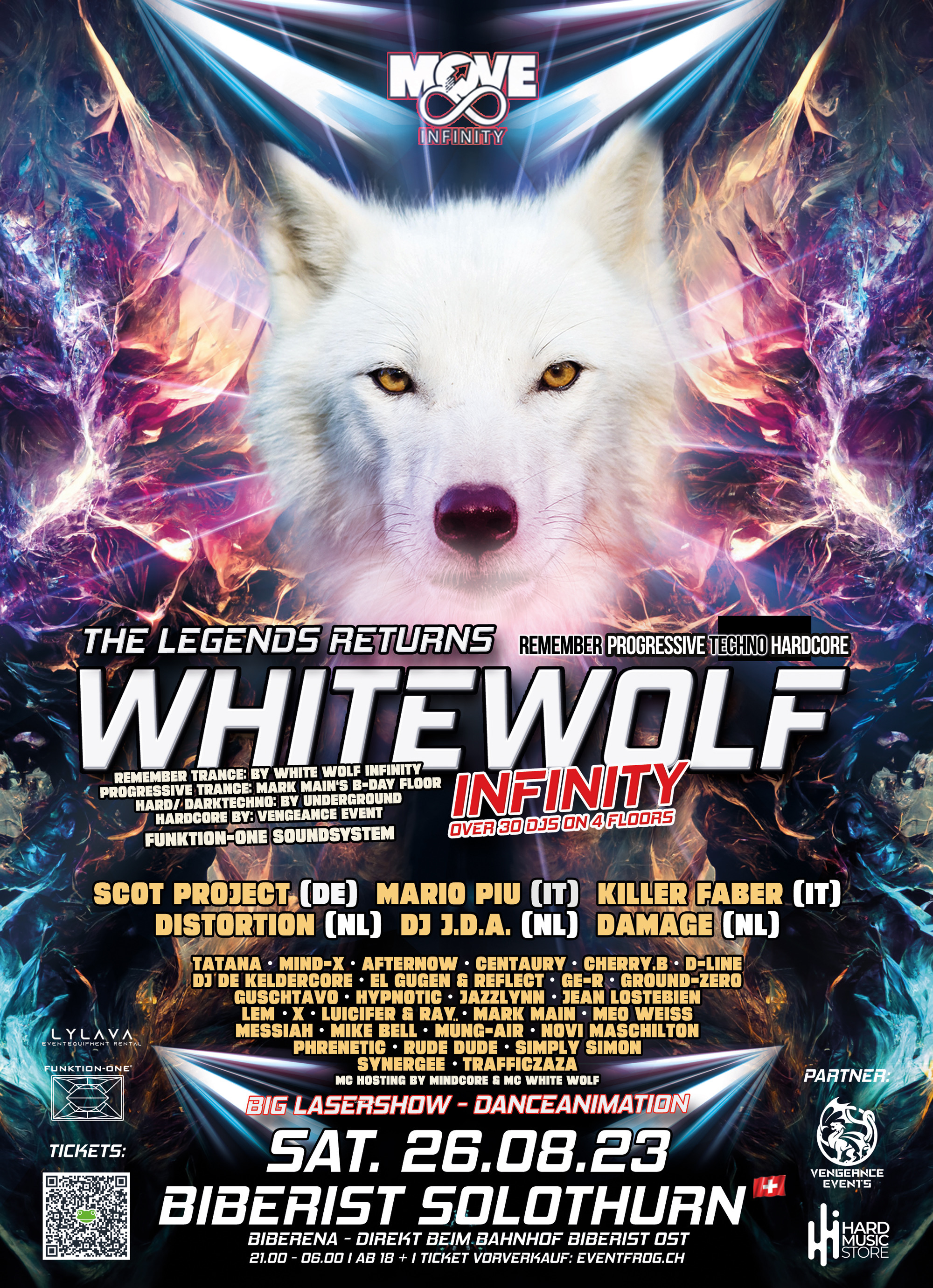 WHITE WOLF Infinity Party at TBA - Biberena, Bern