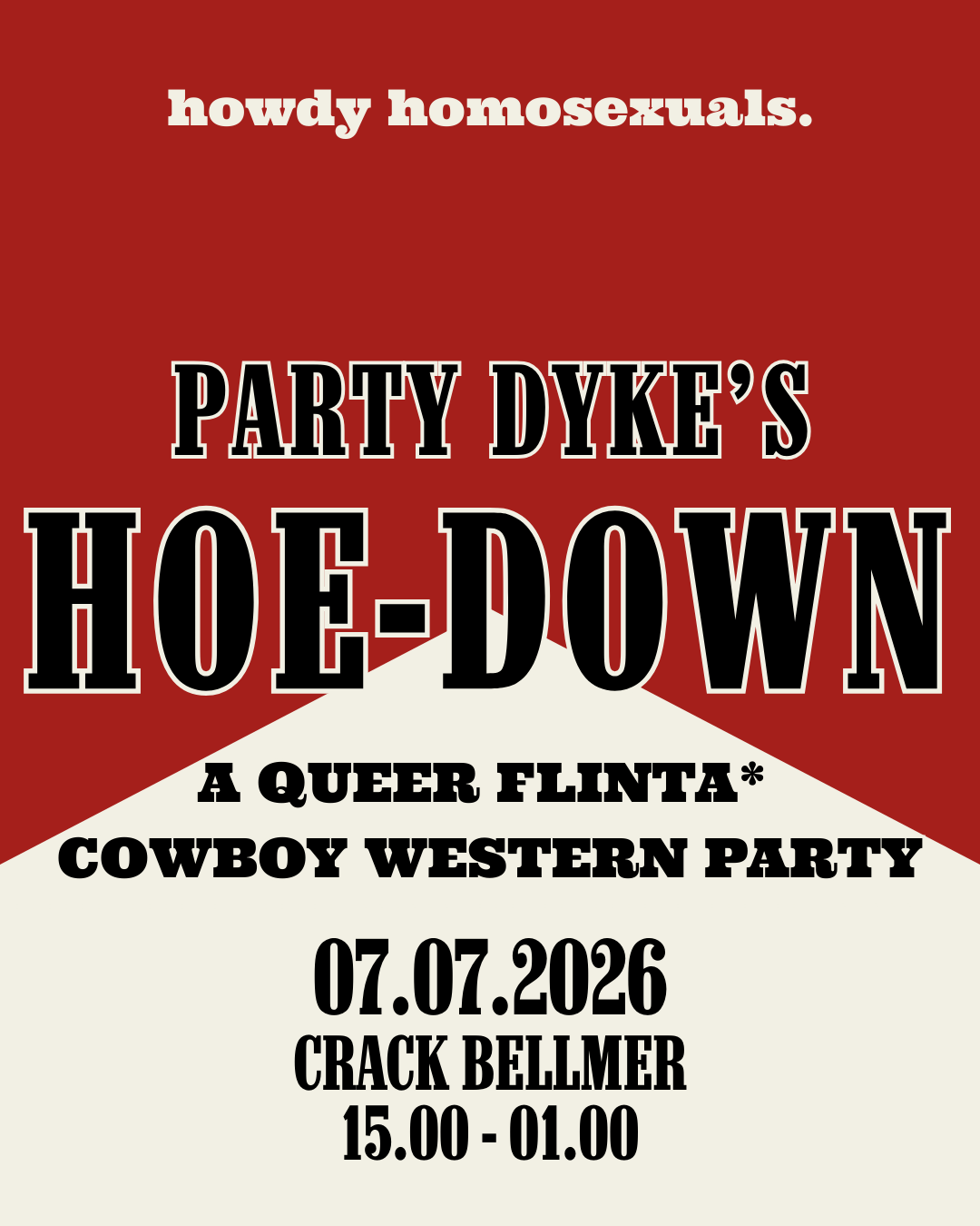 Party Dyke's Hoe-Down: A Queer FLINTA* Cowboy Western Party