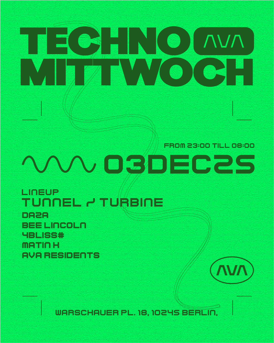 TECHNO MITTWOCH: TUNNEL/TURBINE