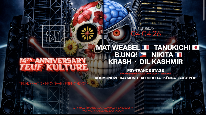 Teuf Kulture pres. 14th Aniversary TEKNO in City Hall